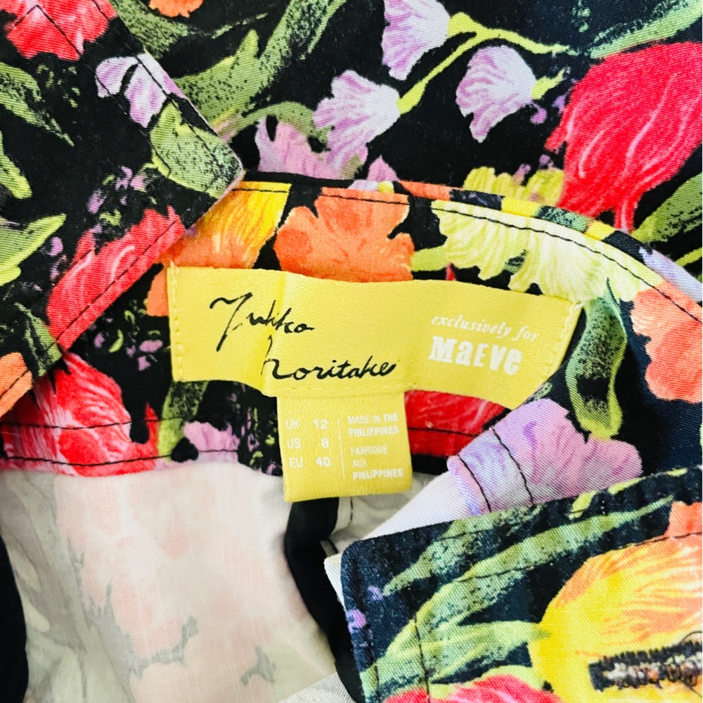 Anthropologie x Yukiko Noritake Portside Button-Front Colorful Floral Romper - Picture 7 of 8